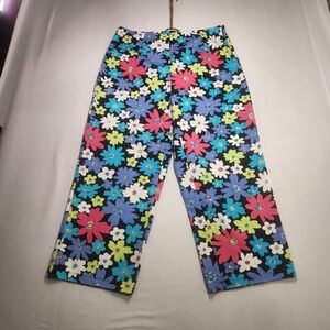 NWT Hanna Andersson Vibrant Floral Ankle Pants - Multicolor - Size 12